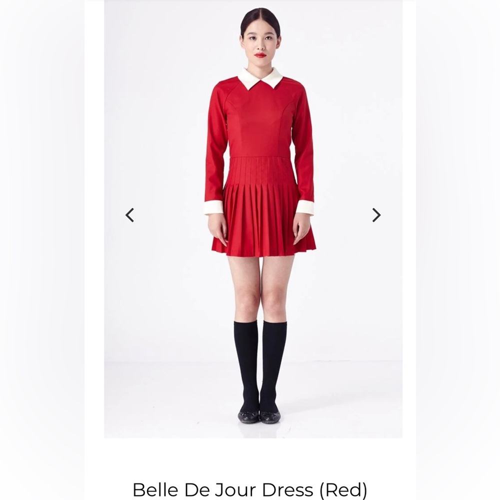 L'ÉCOLE DES FEMMES Belle De Jour Dress Red Size 0 XS